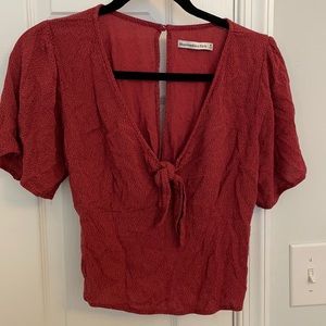 Abercrombie tie front shirt